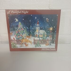 NIP "Peaceful Night" 550 piece jigsaw puzzle; puzzle art by Randy Wollenmann